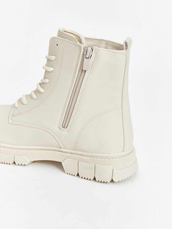 Deri Görünümlü Fermuarlı Erkek Bot - Görsel 7