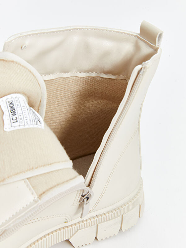 Deri Görünümlü Fermuarlı Erkek Bot - Görsel 8