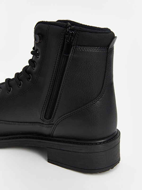 Bağcıklı Deri Görünümlü Erkek Bot - Görsel 7