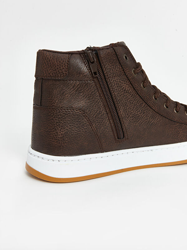 Bilek Boy Deri Görünümlü Erkek Spor Ayakkabı - Görsel 10