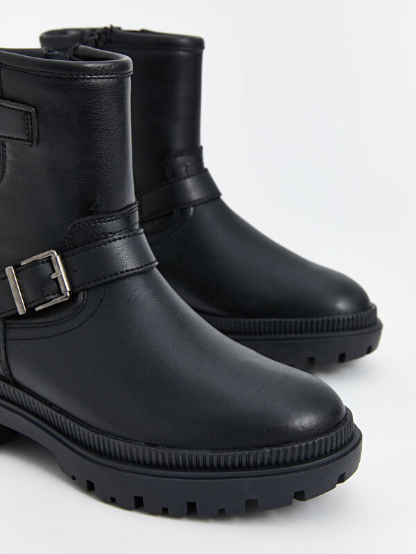 Fermaurlı Deri Görünümlü Kadın Bot - Görsel 4