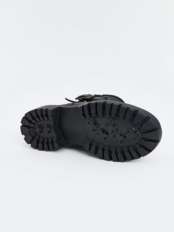 Fermaurlı Deri Görünümlü Kadın Bot - Görsel 5