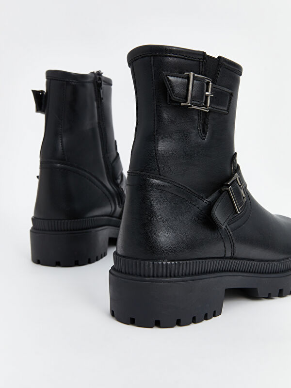 Fermaurlı Deri Görünümlü Kadın Bot - Görsel 6