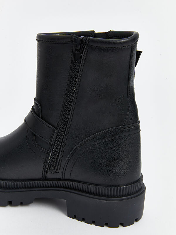 Fermaurlı Deri Görünümlü Kadın Bot - Görsel 7