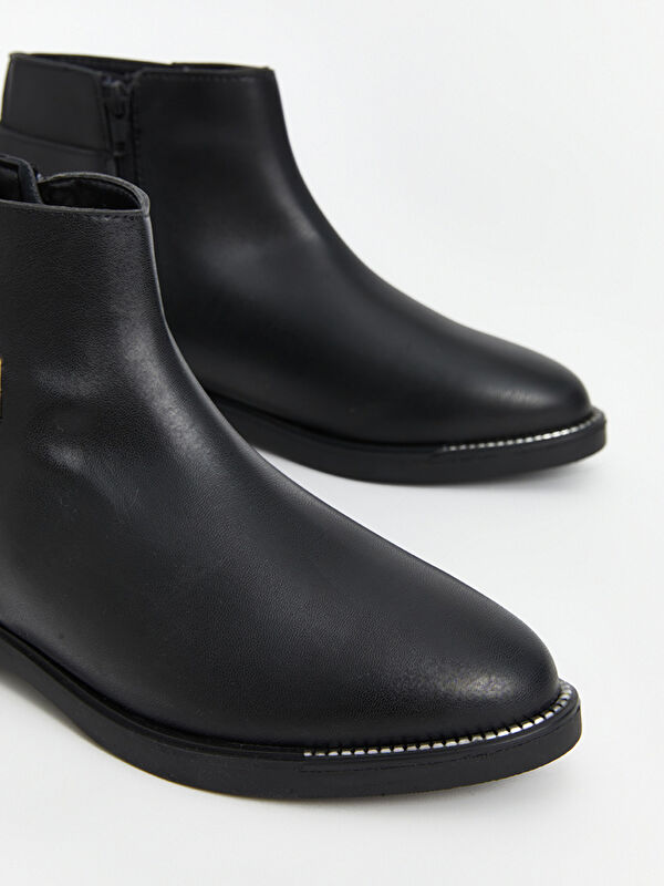 Fermaurlı Deri Görünümlü Kadın Bot - Görsel 4