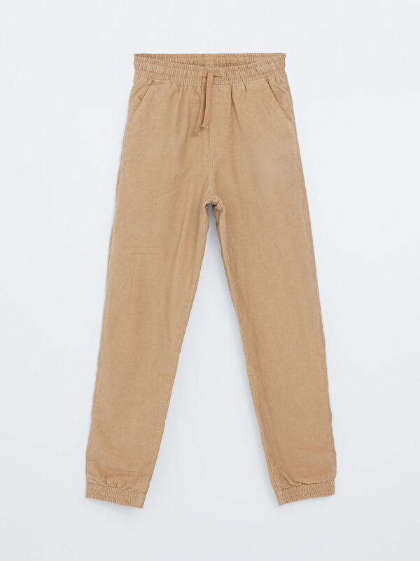 LCW Kids Elasticated Waist Boys' Velvet Trousers