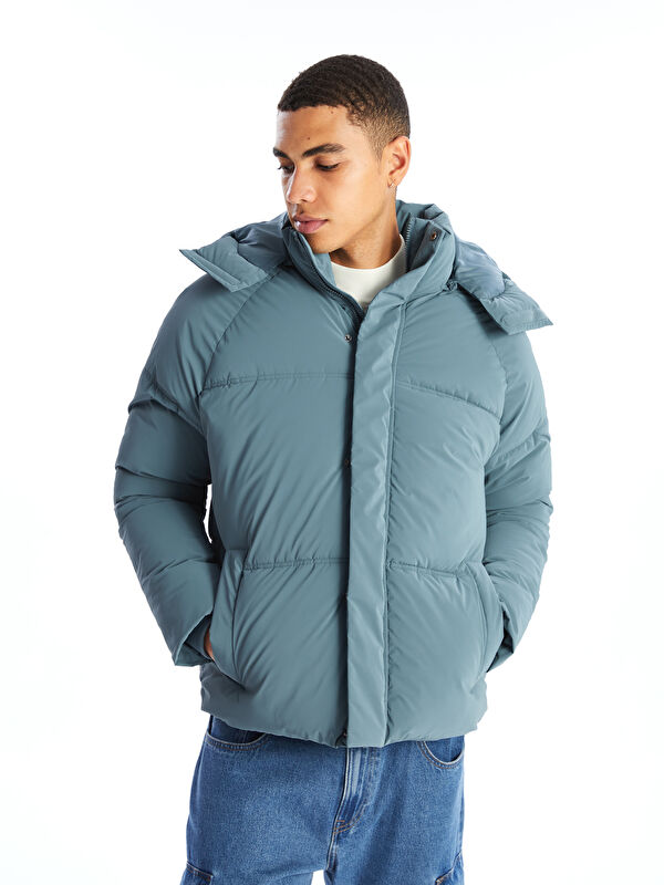 XSIDE Relaxed Fit Hooded Men's Puffer Coat