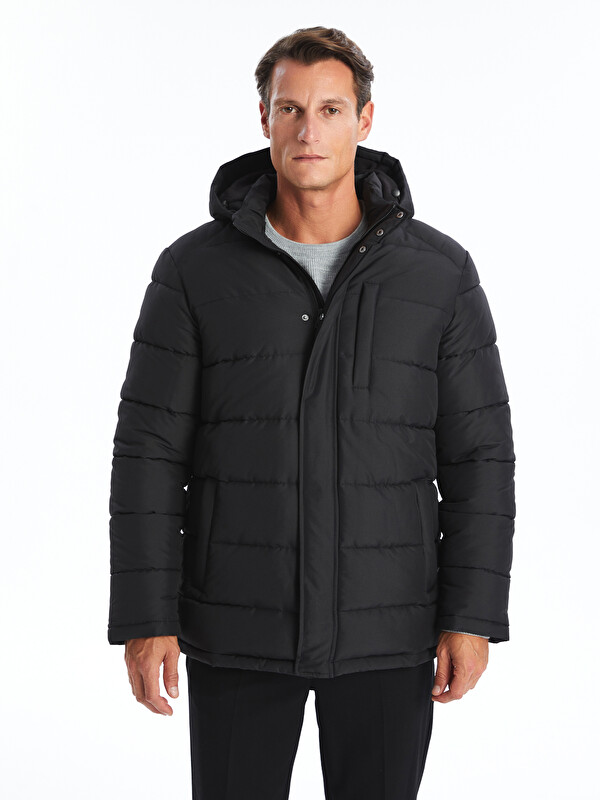 LCWAIKIKI Classic Standard Fit Hooded Men's Coat - W4CD94Z8-CVL
