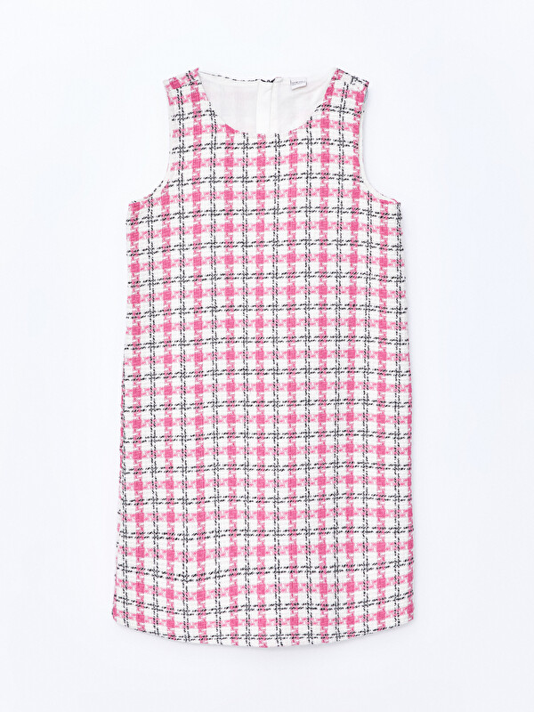 LCW Kids Crew Neck Plaid Girls' Dress