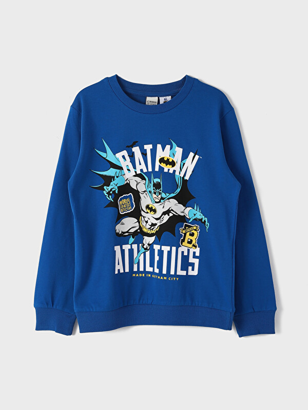 LCW Kids Crew Neck Batman Printed Long Sleeve Boys' T-Shirt