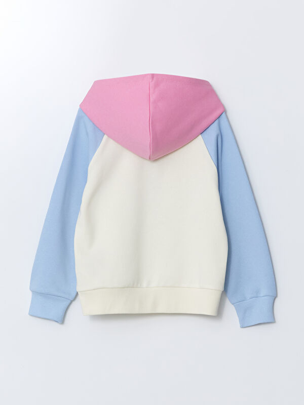 LCW Kids Ekru Kapüşonlu Kuromi ve My Melody Baskılı Kız Çocuk