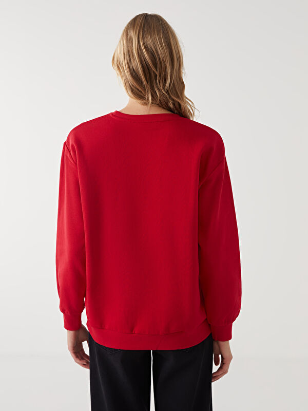XSIDE Crew Neck Mickey and Minnie Mouse Printed Oversize