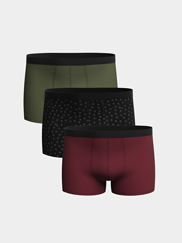 LC WAIKIKI Lot de 3 Caleçons Boxers en Coton Extensible Coupe Standard pour Hommes