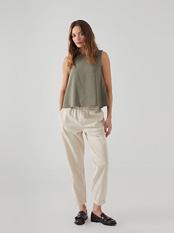 LCW Vision Pantalon Taille Élastiquée Coupe Ample pour Femmes