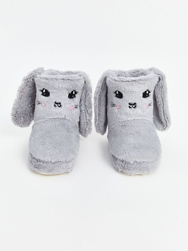 Tavşan Figürlü Kız Çocuk Pelüş Ev Botu - Görsel 4