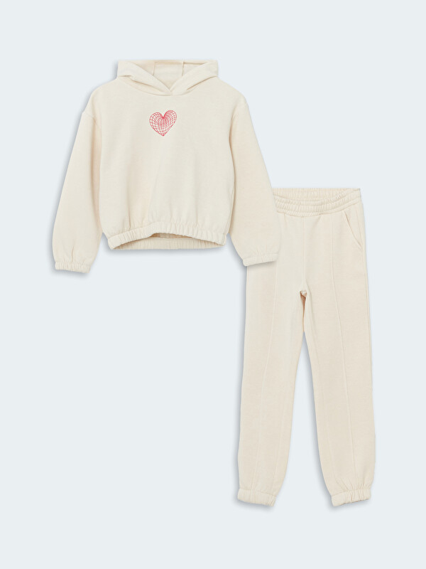 LCW Kids Hooded Girls' Tracksuit Set