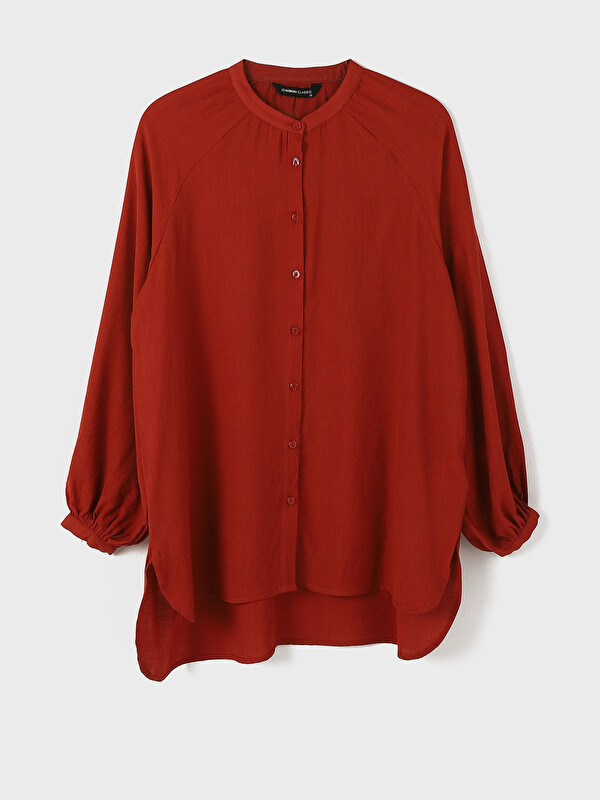 LCWAIKIKI Classic Grandad Collar Women's Shirt Tunic