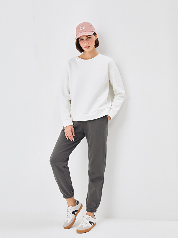 LCW Vision Elasticated Waist Women's Thick Jogger Sweatpants