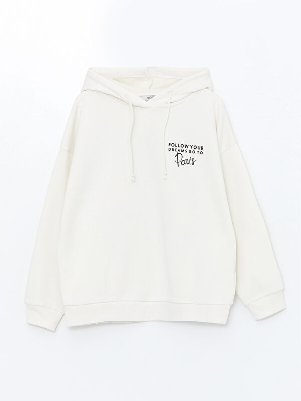 XSIDE Printed Oversize Women's Thick Hoodie -W4H338Z8-VJP