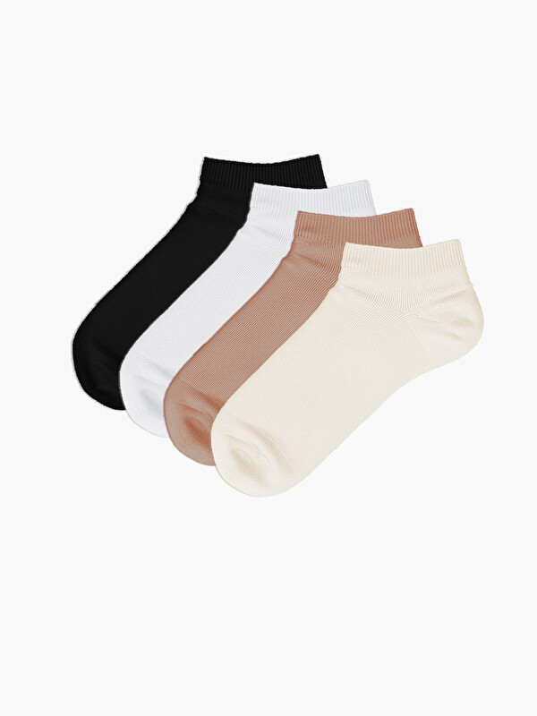 LCW DREAM Women's Plain Trainer Socks 4-pack