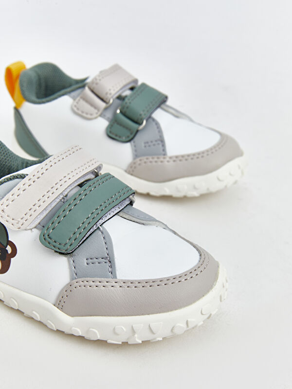 Baskılı Cırt Cırtlı Erkek Bebek Spor Ayakkabı - Görsel 4