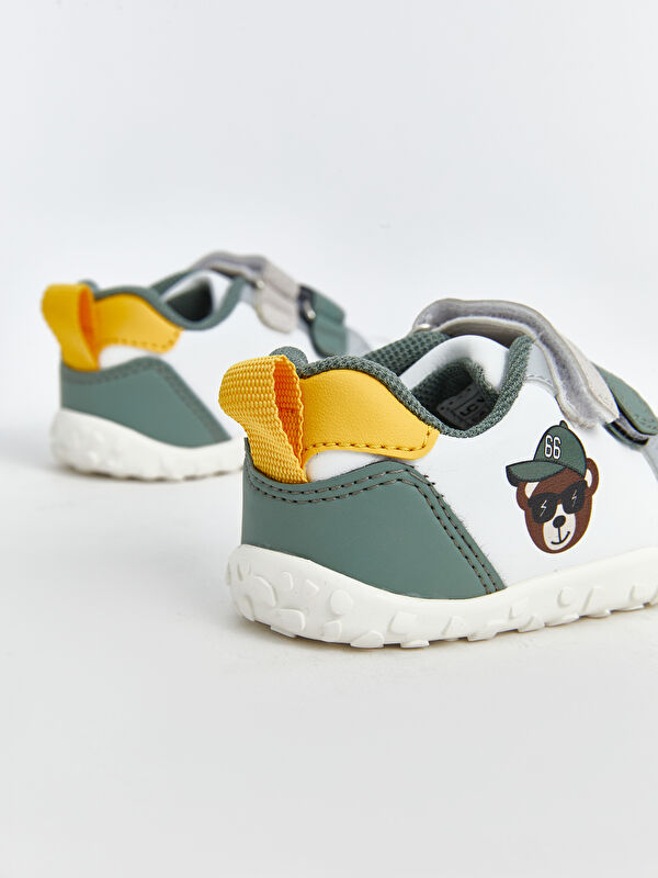 Baskılı Cırt Cırtlı Erkek Bebek Spor Ayakkabı - Görsel 5