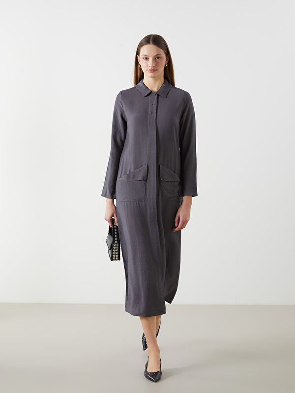 LCWAIKIKI Classic Plain Pocket Women's Abaya