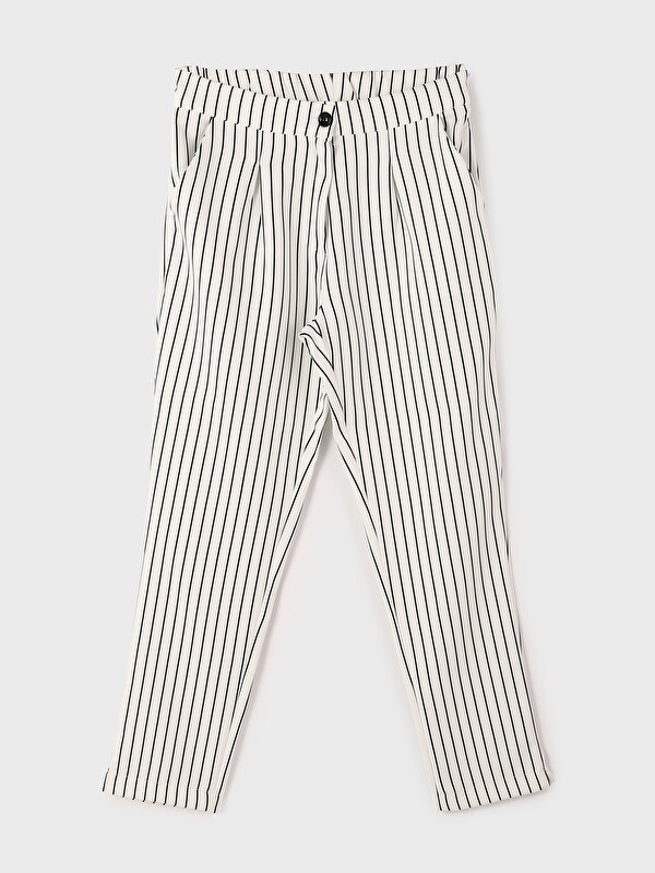 LCWAIKIKI Classic Elastic Waist Striped Women's Trousers