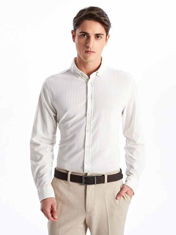 SOUTHBLUE Slim Fit Oxford Fitilli Erkek Gömlek