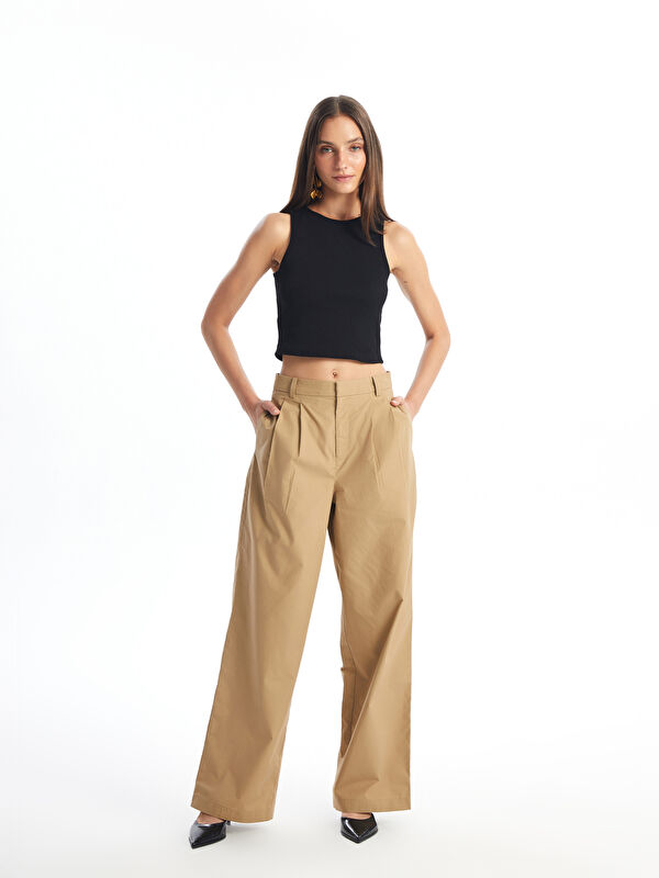 LCW Vision Loose Fit Wide Leg Women's Trousers