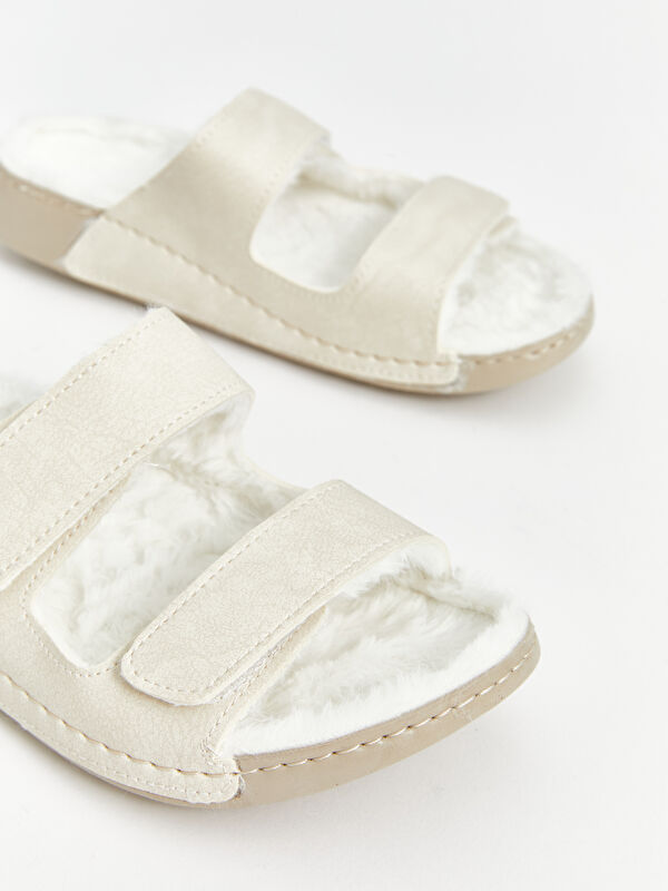 Cırt Cırtlı Çift Bantlı Kadın Terlik - Görsel 4