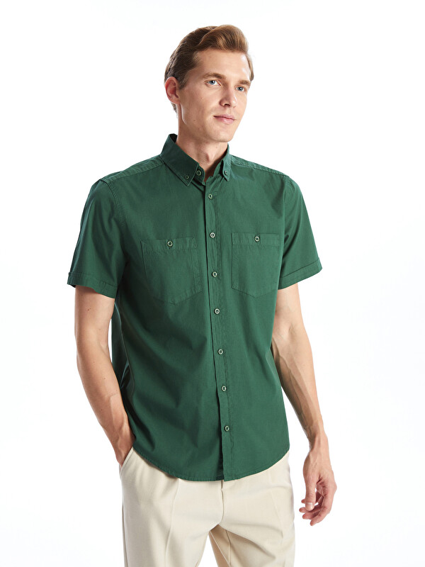 LCWAIKIKI Classic Chemise à Manches Courtes Coupe Régulière pour Hommes