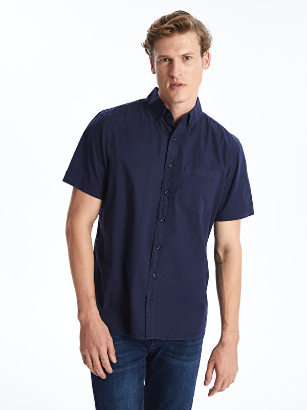 LCWAIKIKI Classic Regular Fit Short Sleeve Men's Shirt