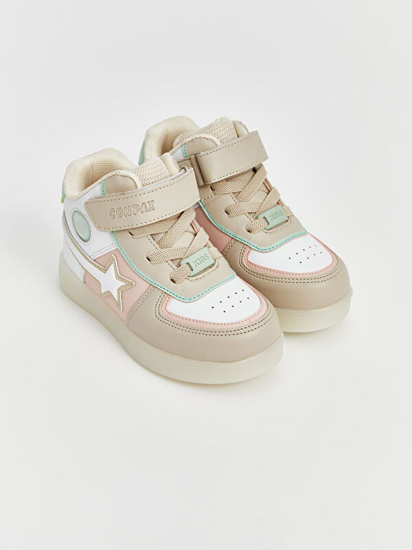 Bağcık ve Cırt Cırtlı Kız Çocuk Spor Ayakkabı - Görsel 3