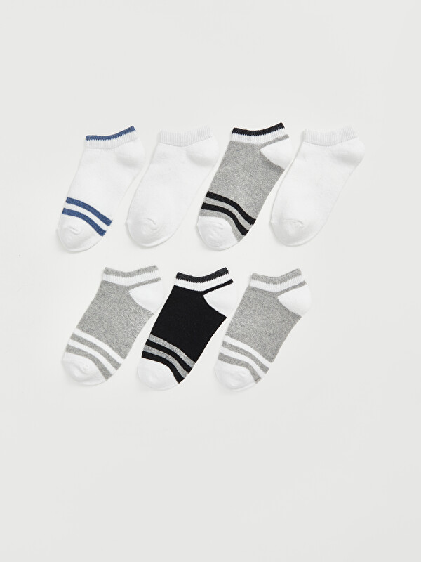 LCW Kids Striped Boys' Trainer Socks 7 Pack