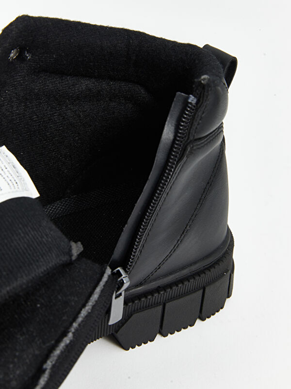 Deri Görünümlü Bağcıklı Erkek Bot - Görsel 8