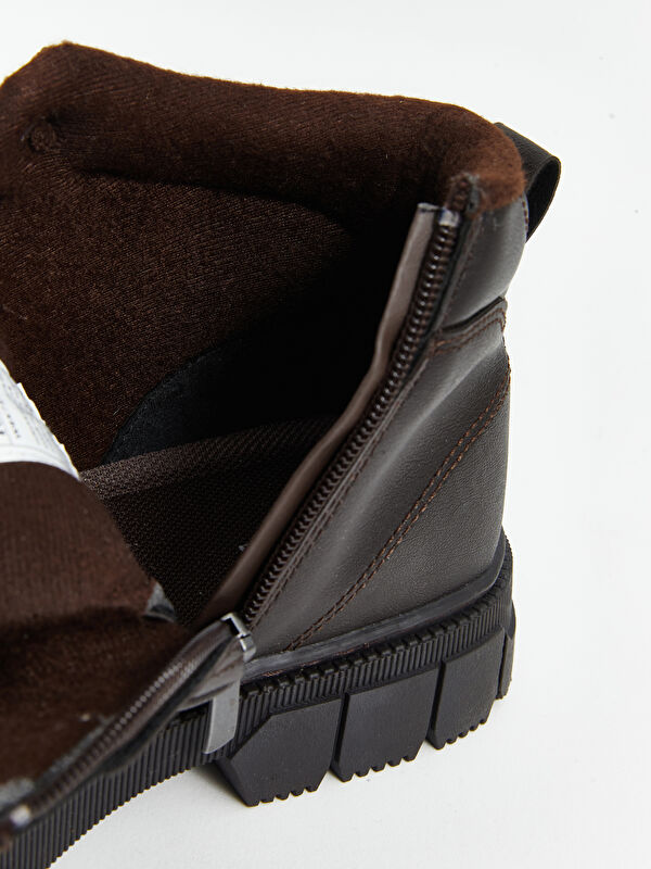 Deri Görünümlü Bağcıklı Erkek Bot - Görsel 8