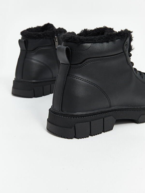 Bağcıklı Deri Görünümlü Erkek Bot - Görsel 6