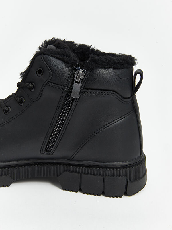 Bağcıklı Deri Görünümlü Erkek Bot - Görsel 7