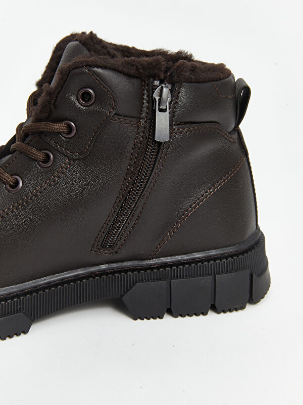 Bağcıklı Deri Görünümlü Erkek Bot - Görsel 6