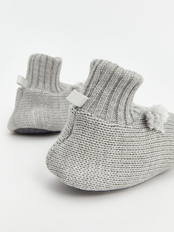 Nakışlı Erkek Bebek Çoraplı Ev Ayakkabısı - Görsel 5