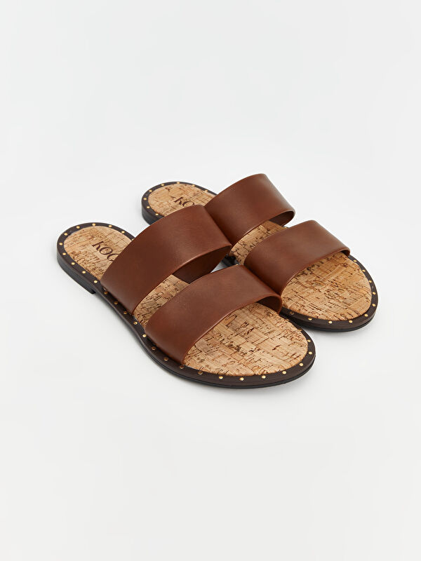 Çift Bantlı Kadın Terlik - Görsel 2