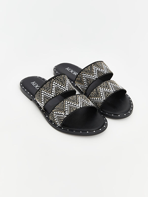 Çift Bantlı Kadın Terlik - Görsel 2