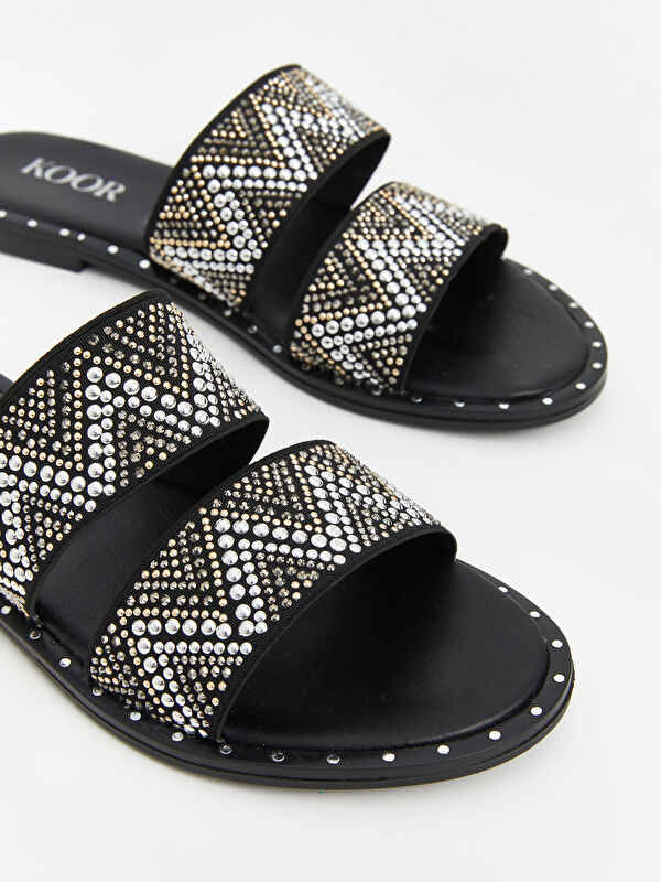 Çift Bantlı Kadın Terlik - Görsel 4