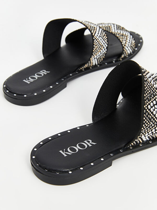 Çift Bantlı Kadın Terlik - Görsel 5