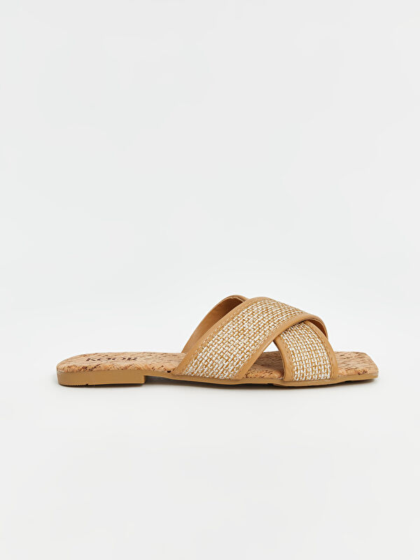 Çapraz Bantlı Kadın Sandalet - Görsel 3