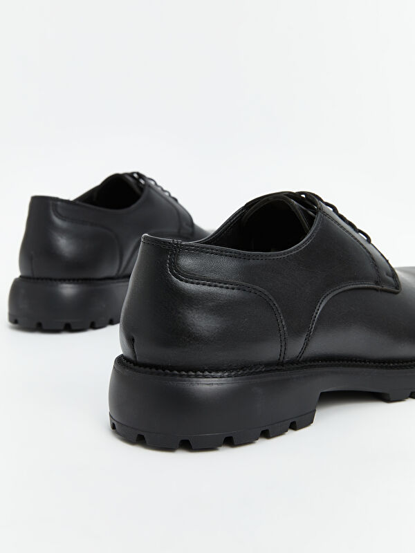 Bağcıklı Deri Görünümlü Erkek Klasik Ayakkabı - Görsel 6