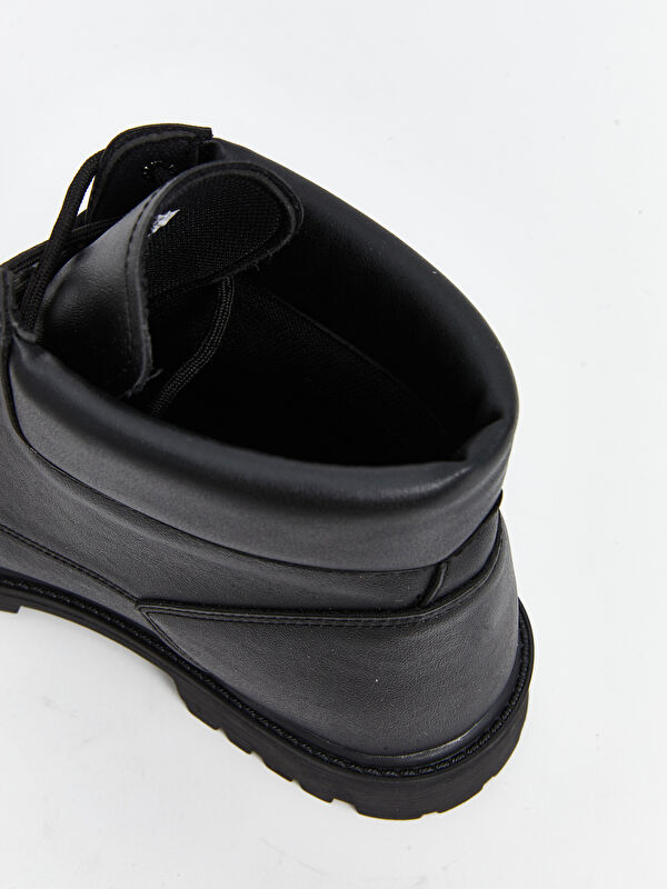 Bağcıklı Deri Görünümlü Erkek Bot - Görsel 7