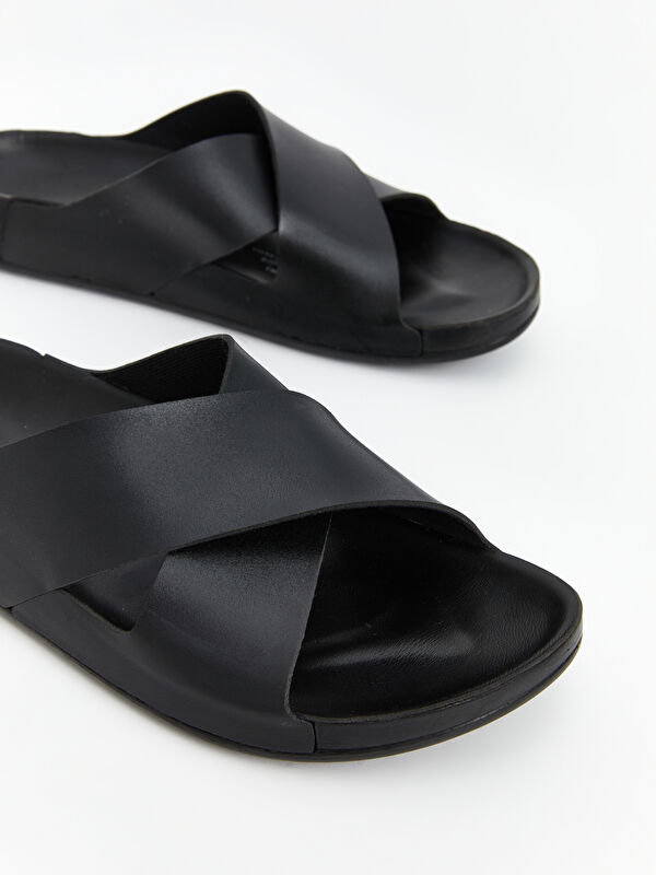 Çapraz Bantlı Erkek Terlik - Görsel 4