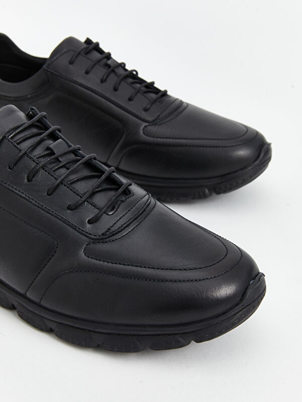 Bağcıklı Deri Görünümlü Erkek Klasik Ayakkabı - Görsel 4